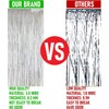 2 Pack Backdrop Curtain, 3FT x 8FT Metallic Tinsel Foil