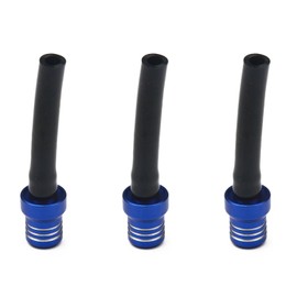 JFG RACING Pack of 3 Motorcycle Fuel Cap Venting, Motorcycle Gas Fuel Filter Petrol Tank Cap Valve Vent Hose for Pit Dirt Bike ATV Off Road Blue