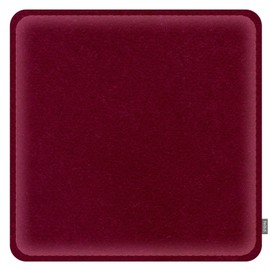 Feltd. Eco Felt Cushion 40 x 40 cm Rectangular Cushion with Rounded Corners Universal Seat Cover - 30 Colours - Optional Including Non-Slip and Padded (Bordeaux)