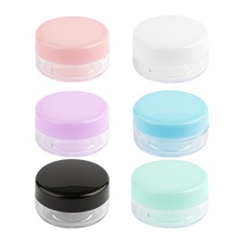 Bojueshaw 6pcs 10Gram Empty Cosmetic Jar,Mini Containers,Leak-Proof Travel Pots with Secure Lids for Creams,Makeup & Crafts