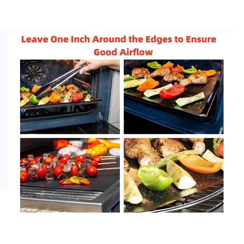 6 X Heavy Duty Oven Liner, Teflon Non-Stick Baking Mats,