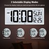 WallarGe Backlight Digital Wall Clock Battery Operated - with Temperature