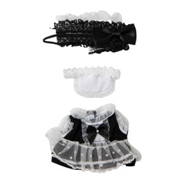 WEGO Stuffed Animal Onesie 10cm Stuffed Clothes Costume Plush Toy Fandom Activities Fandom Gear Gift Present Ladies F Type E (Sheer Lace Maid Set) Black