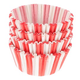 MAGICLULU 100pcs Stripes Paper Muffin Cups Baking Paper Cup for Muffins Cupcakes Cupcake Liners Cups Non-Stick Heat-Resistant
