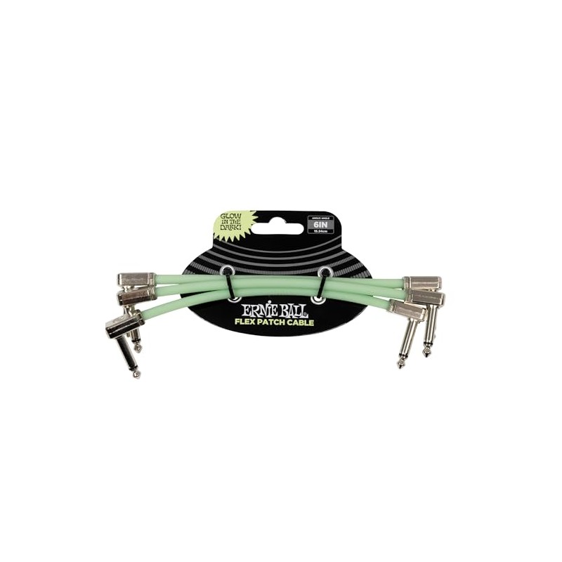 Ernie Ball Flex Patch Cable 6in - Glow in Dark