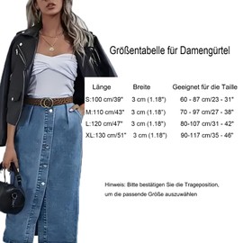 YUYANGDZI Stylish leather belt for women, women's belt for jeans, 3 cm wide, interchangeable buckle, gift box included, leopard print bronze buckle