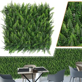 AwnPro 11PCS Artificial 3D Panel Wall Screen, 20" x 20" Grass Wall Panel, Artificial Hedge Fence Privacy Screen, Faux Ivy Vine Leaf Decorations for Outdoor Garden Decoration (Style 10)