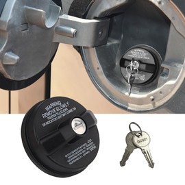 Middrivr Locking Gas Cap, Fuel Tank Cap with Key, Gas Cap Lock Locking Fuel Cap Cover Compatible with Toyota 4Runner Chevy Silverado 1500 2500 3500 Nissan GMC Subaru Buick, Replaces# 10504 77300-47020
