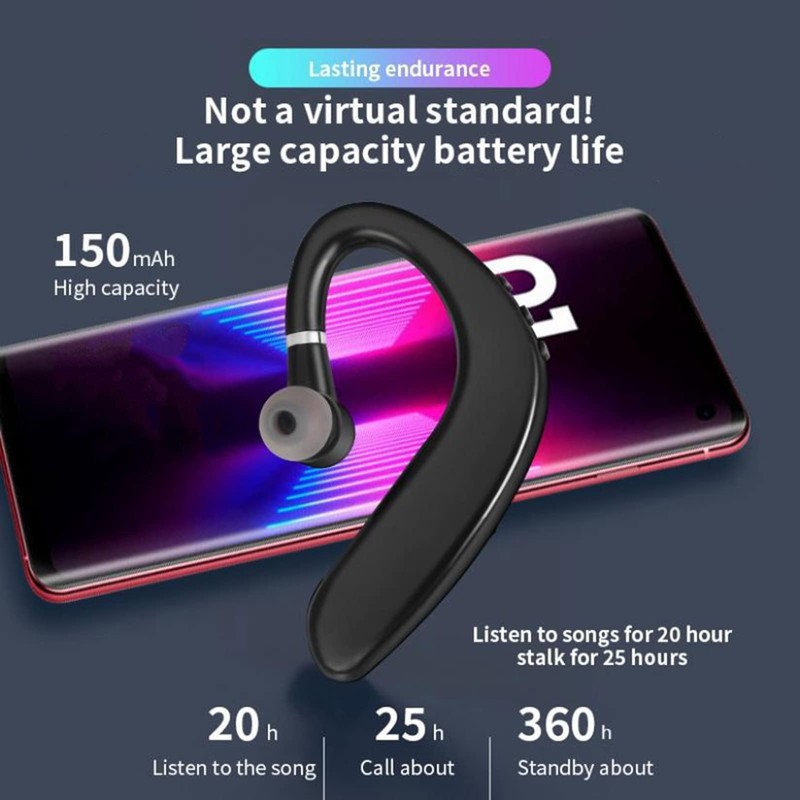 Bluetooth 5.2 Headset, Wireless Single Ear Bluetooth 5.2 Headset, Built-in
