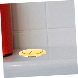 Operitacx 2 Stücke Toilettenspülknopf Ersatz Doppeldruck Wasser Tank Tasten Abs Material Runder Druckknopf Wasserersparendes Design Badezimmer Zubehör