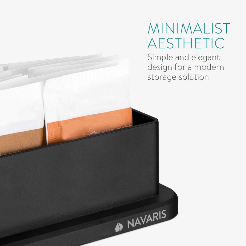 Navaris Small Coffee Station Organiser - Tea and Coffee Condiment