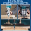 LudoPam Downcut Spiral Flush Trim Router Bit,1/4 Shank Carbide Spiral