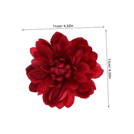 Healeved 21pcs Bohemian Flower Hair Clips for Dual Use Artificial Floral Hairpins and Brooches Vibrant Red Rose Design Bridesmaid and Wedding Accessories for Summer Beach Parties