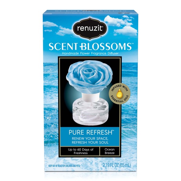 Renuzit Scent Blossoms Fragrance Diffuser Handmade Flower, Pure Refresh, 1 Count