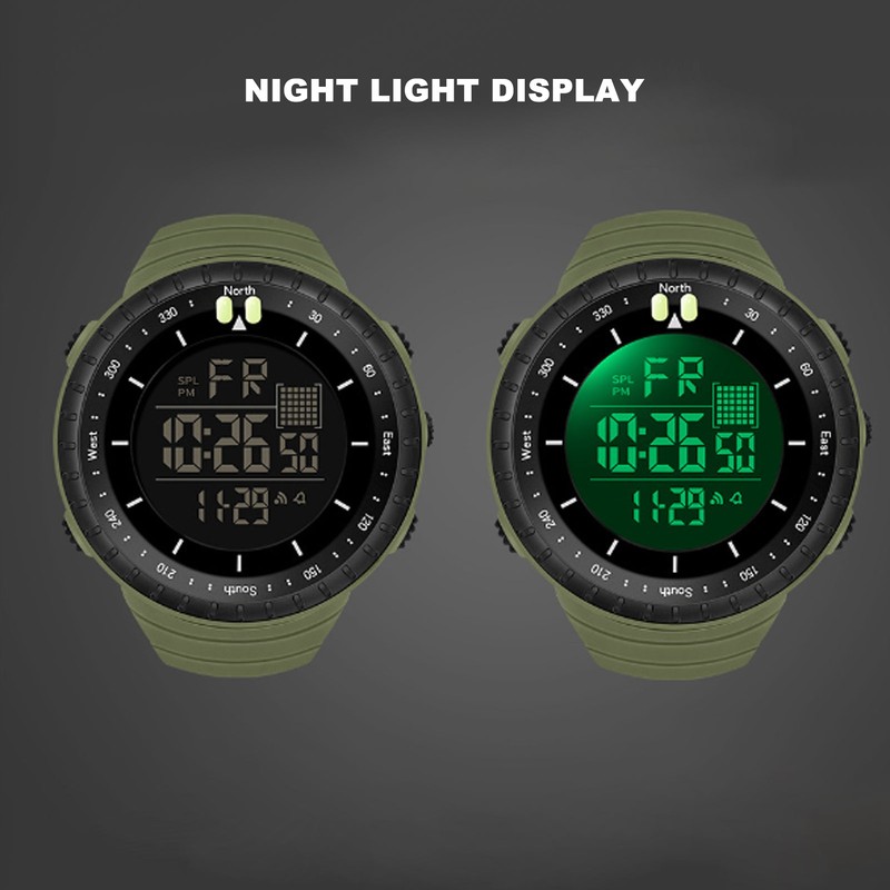 Electronic Sports Watch Waterproof Night Light Large Screen Quick Release