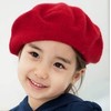 Korean Style Wool Beret for Girls - Parent-Child Matching Dome Hat (Children's Size) Size/Sky Blue 3ea