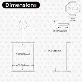 AONEON Towel Rack Black Hand Towel Ring Holder for Bathroom Wall Mount Stainless Steel Towels Hanger for Bathroom and Kitchen Decor, AN3005MB