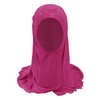 NICEYST Girls Ice Silk Muslim Khimar Hijab Headscarf Flower Arab