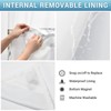WITHLOC No Hook Shower Curtain with Snap in Liner -