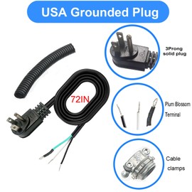 W10278923RP Dishwasher Power Cord 6 ft for Whirlpool 3370315RP 1550317 AH2367498 EA2367498 PS2367498 Dishwasher Installation Kit