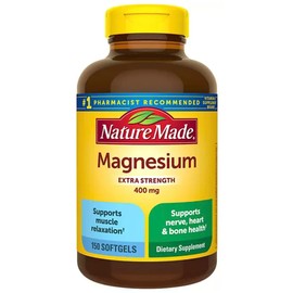 Nature Made High Potency Magnesium 400 mg - 150 Liquid Softgels,(Pack of 2)