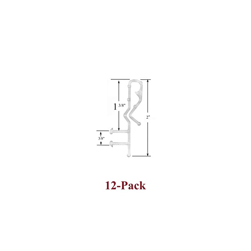 12 Pack of Hidden Channel VALANCE CLIPS for 2" WOOD