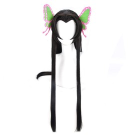 ZGNGLIZ Anime Cosplay wig for Demon Slayer: Kimetsu no Yaiba Characters Play Cosplay Wigs with Free Wig Cap (Kochou Kanae)