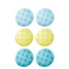 InterDesign Glee Bath Dots, Rain, Set of 6