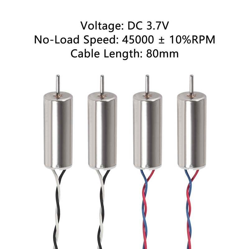 4pcs 6x15mm Motor (Speed: Insane) 19000KV 4CW 4CCW Coreless Motor