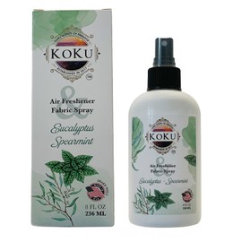 Eucalyptus Spearmint Air Freshener - Room Spray - Odor Eliminator - Deodorizer - Car Air Freshener - Home Spray - Linen Spray - Fabric Refresher - Non-Toxic - Alcohol Free - Made in USA (8 Oz)