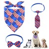 ENMAIYS 3PCS American Flag Dog Bandana for Boy & Girl