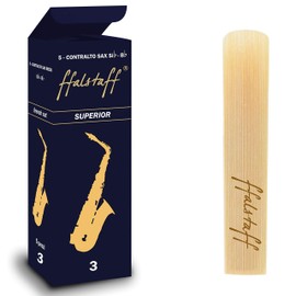 ffalstaff Superior Clarinet Saxophone Reeds Strength 3 in Traditional Arundo Donax - Smart Pack of 5 - Each Reed Individually Sealed and Sterilized