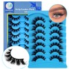 7 Pairs Strip lashes Multipack Mink Lashes 6D Volume Fluffy