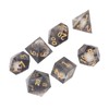 Polyhedral Dice Set Role Playing Epoxy Resin Transparent Skull Dice