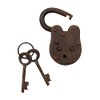 Artisan Owl Cast Iron Folsom Prison Padlock with 2 Working