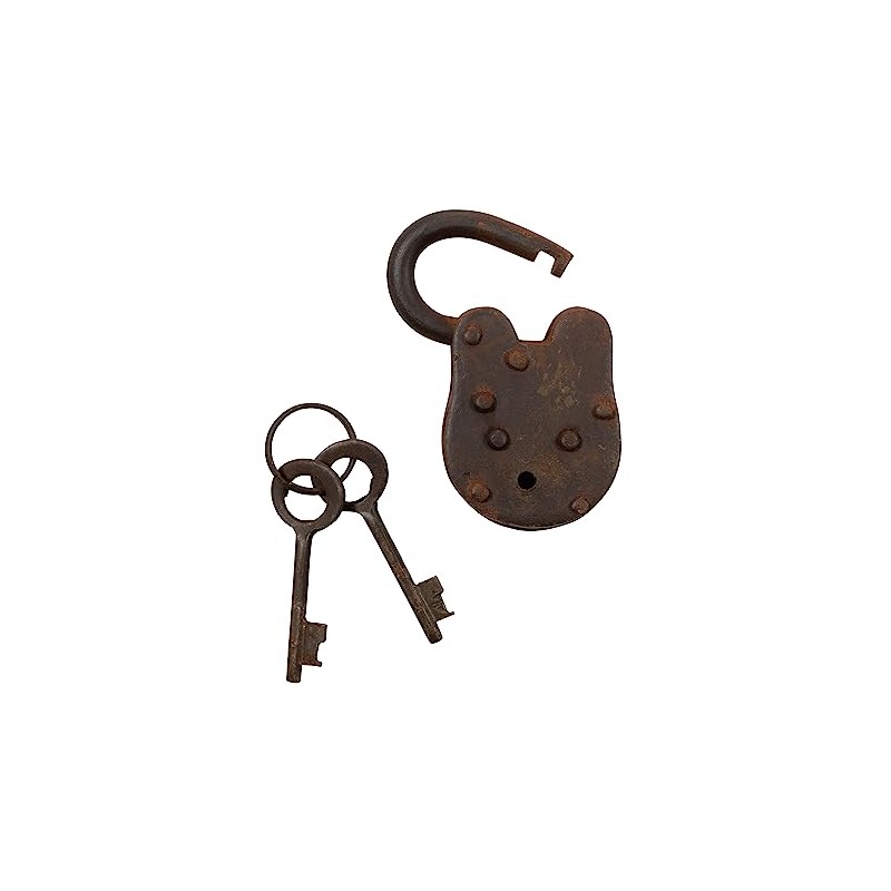 Artisan Owl Cast Iron Folsom Prison Padlock with 2 Working