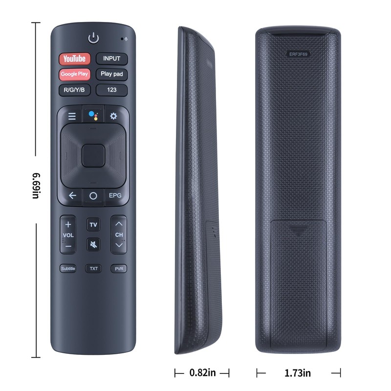 Voice Remote Control Replacement for Sharp/Hisense Android Smart TV Sub
