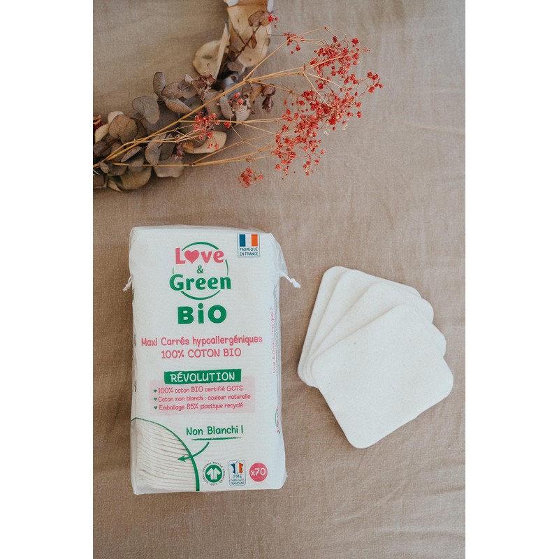 Love & Green 70 Organic Cotton Maxi Squares