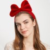 JazSwirl Snow White Headband, Red Bow Headband with Bow Tie