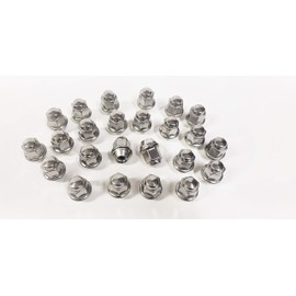 eCustomhitch 24 Pack Lug Nuts 1/2 Inch Stainless Steel Capped Acorn Bulge Trailer Wheel Rim 1/2" 20 Thread