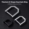 TIKIDESIGN Titanium Keyring, D Ring Car Key Holder, Titanium Keychain,