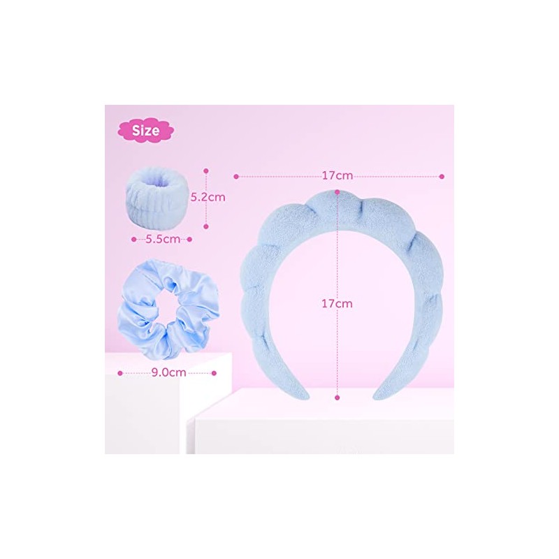 WD&CD Conjunto de Diadema para Lavado de Cara y Maquillaje,
