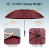 Urvoix Travel Umbrella Compact Windproof - Vented Double Canopy Umbrellas