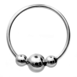 Willys Jewellery Piercing Ring 925 Sterling Silver Thin Hoop Ear Piercing Lip Ring and Nose Piercing (Ball Closure), Sterling Silver