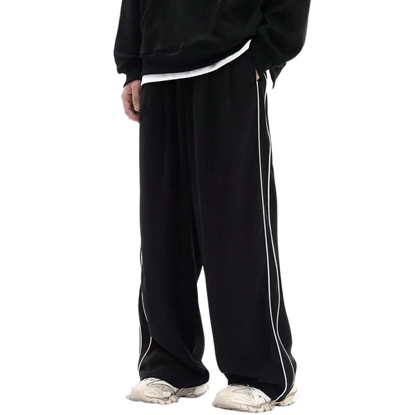 ZAFUL Men's Parachute Sweatpants Y2k Baggy Track Pants Drawstring Wide