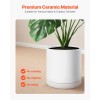 VEVOR 12 in Cylinder Ceramic Planter Pot with Saucer Drainage