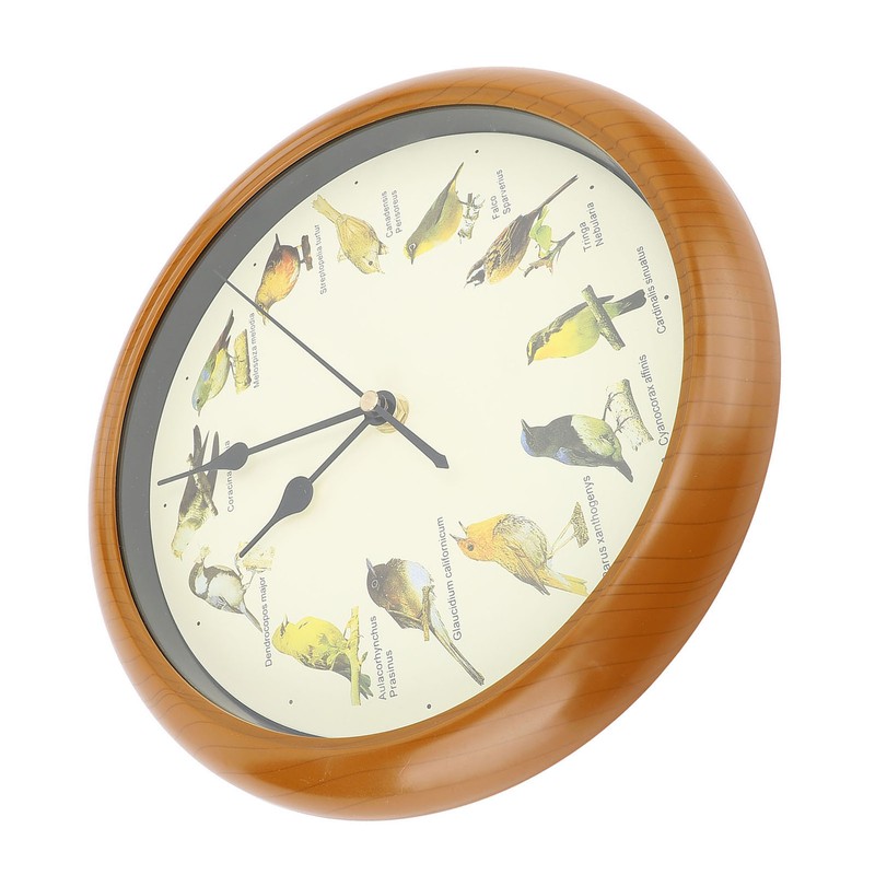 10 Inch Wall Clock Multipurpose Cuckoo Round Silent Punctual Bird