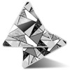 2 x Triangle Stickers 10cm - BW - Crazy Geometric