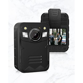 JieSuDa 4K Body Camera 3200*1800P UHD Body Camera, Max 512GB Memory, 2 Inch Display, Police Body Camera Lightweight and Portable, Clear Night Vision for Home/Outdoor/Law Enforcement (64GB)