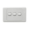 Contech CLSOL 3 Gang 2 Way Push Button Light Switch